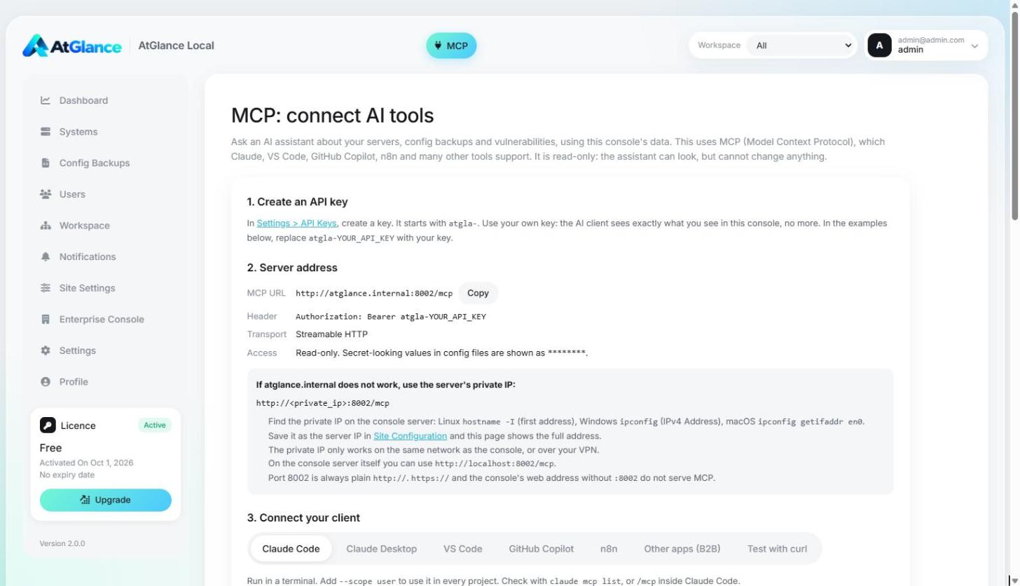 Ask your AI assistant about your servers